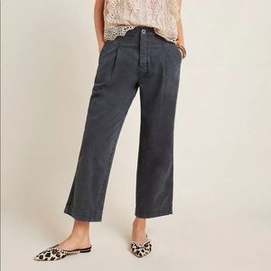 Anthropologie Slouched Washed Black Trousers